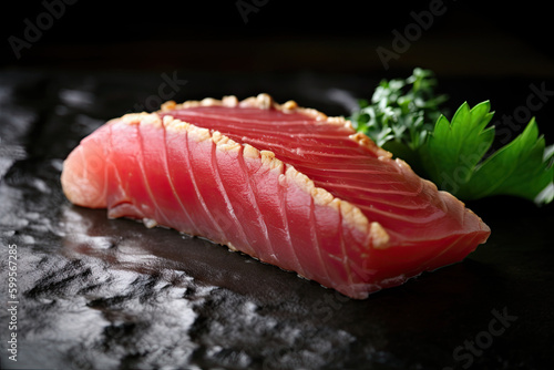 raw tuna created with Generative AI technology