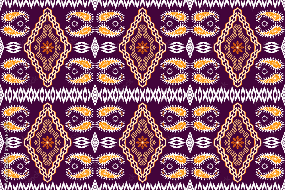 Ethnic Figure aztec embroidery style. Geometric ikat oriental traditional art pattern.Design for ethnic background,wallpaper,fashion,clothing,wrapping,fabric,element,sarong,graphic,vector illustration Ethnic Figure aztec embroidery style. Geometric ikat oriental traditional art pattern.Design for ethnic background,wallpaper,fashion,clothing,wrapping,fabric,element,sarong,graphic,vector illustration