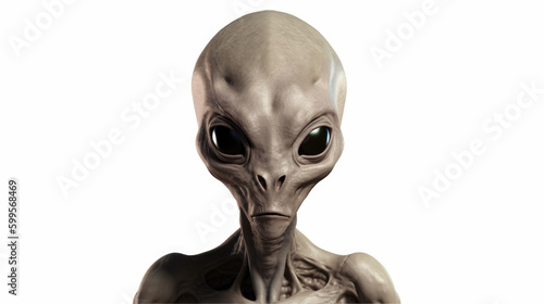  alien isolated created with Generative AI technology