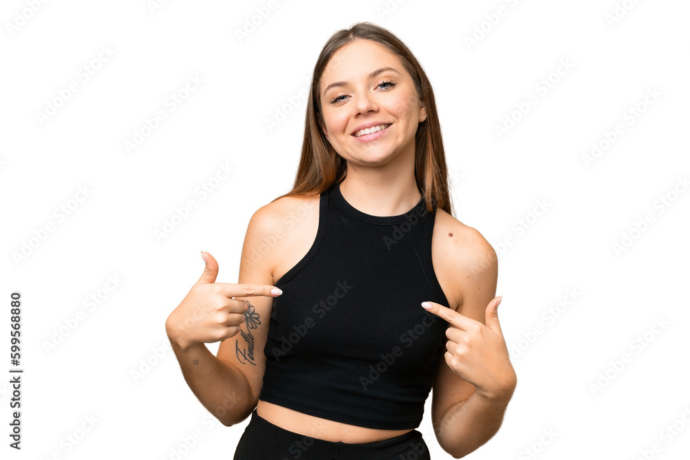Young blonde woman over isolated chroma key background proud and self-satisfied Young blonde woman over isolated chroma key background proud and self-satisfied