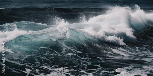 sea waves created with Generative AI technology © Poprock3d