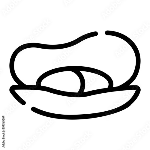 mussel line icon