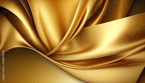 abstract gold fabric background created with Generative AI technology