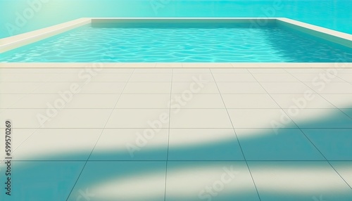 poolside summer in hotel created with Generative AI technology