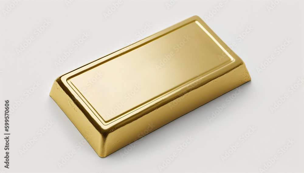 goldbar isolated on white created with Generative AI technology goldbar isolated on white created with Generative AI technology