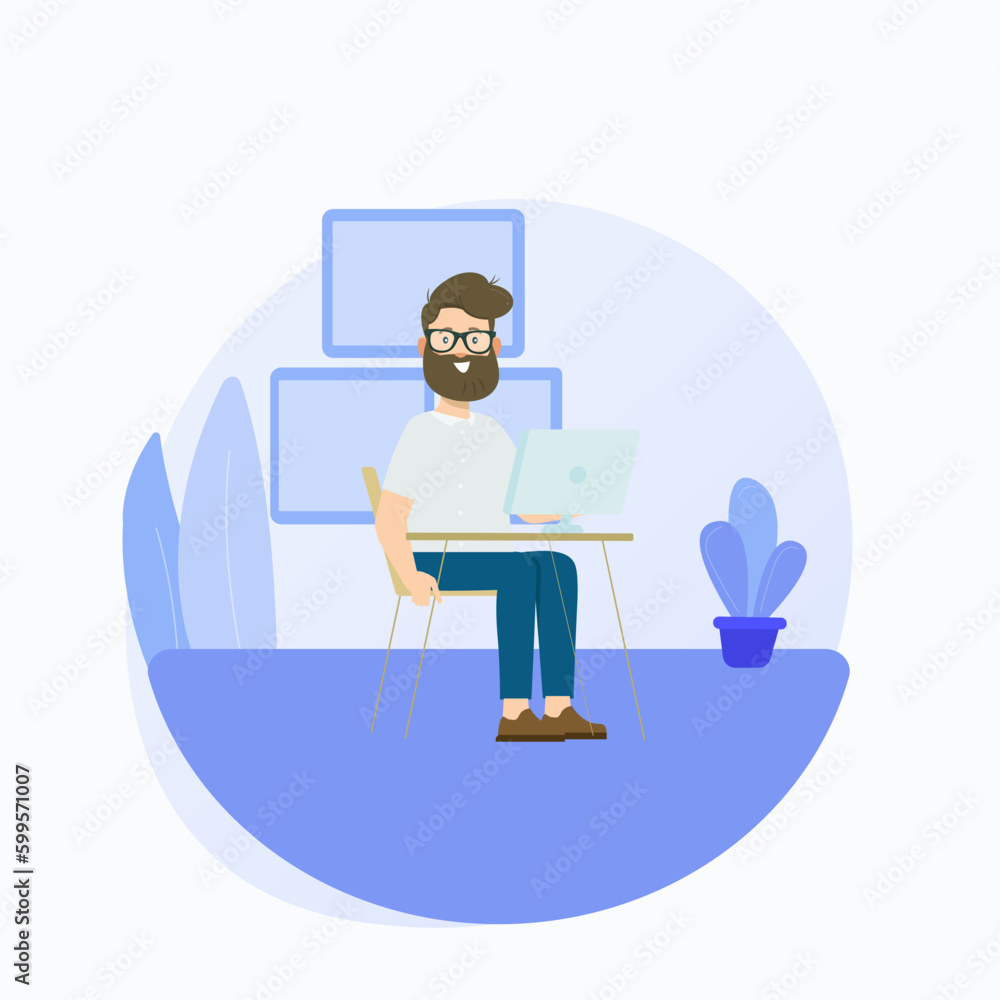 Business Marketing illustrations. Men taking part in business activities. Trendy vector style isolated in white background. Business Marketing illustrations. Men taking part in business activities. Trendy vector style isolated in white background.