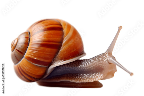 Isolated Snail on Transparent Background
