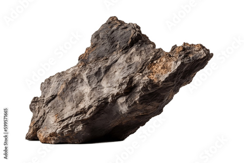 Steady rock on transparent background
