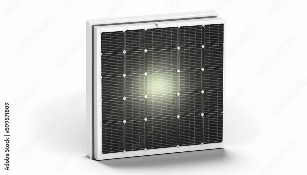 solar cell, solar panel isolated created with Generative AI technology