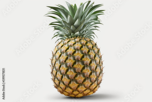 pineapple isolated on whitre created with Generative AI technology
