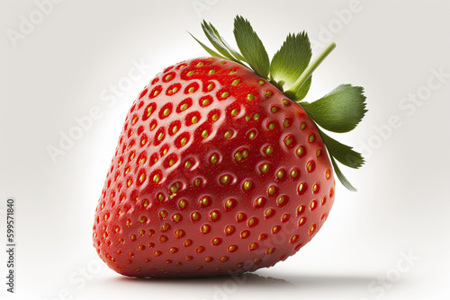 Strawberry isolated created with Generative AI technology
