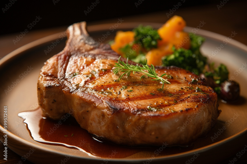 Grilled pork chops generative AI Grilled pork chops generative AI