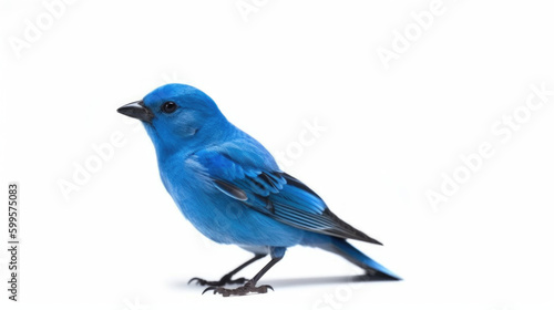 blue bird isolated created with Generative AI technology © Poprock3d