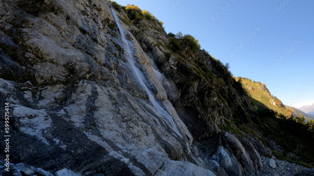 beautiful mountain ridge high land fast water cascade at summertime day - photo of nature beautiful mountain ridge high land fast water cascade at summertime day - photo of nature