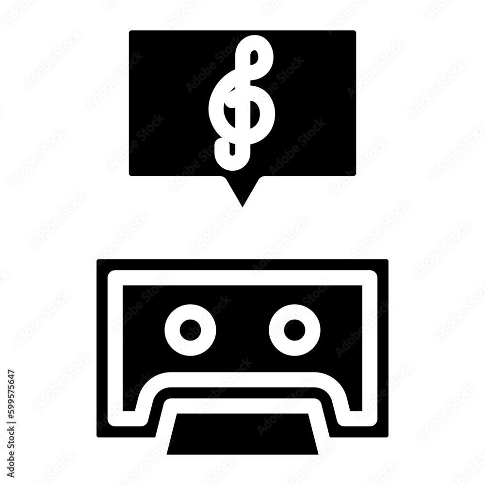 cassette glyph cassette glyph