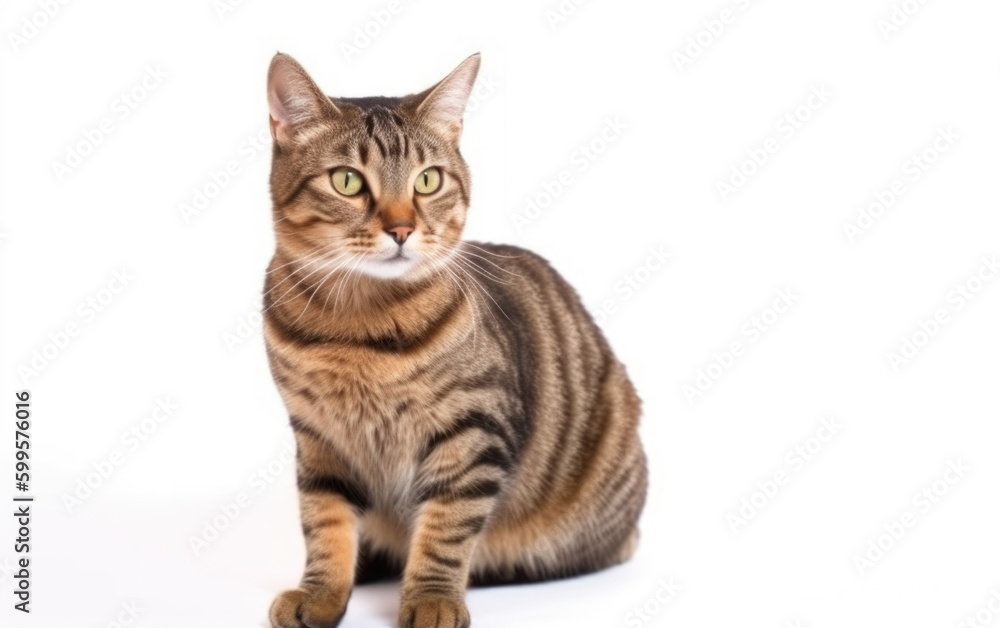 tabby cat isolated created with Generative AI technology tabby cat isolated created with Generative AI technology