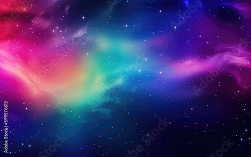 rainbow galaxy background created with Generative AI technology