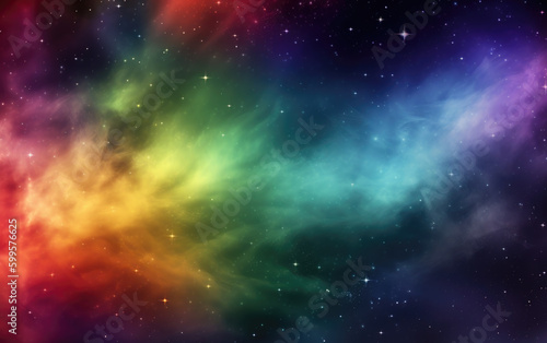 rainbow galaxy background created with Generative AI technology