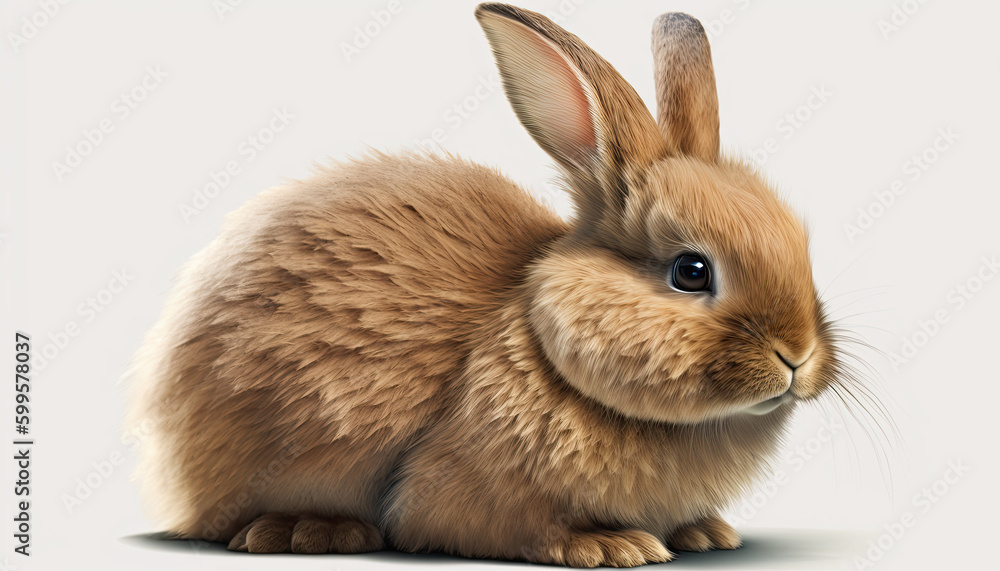 Obraz premium rabbit on white background created with Generative AI technology