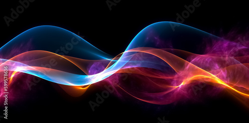 Abstract colorful background. Wavy lines
