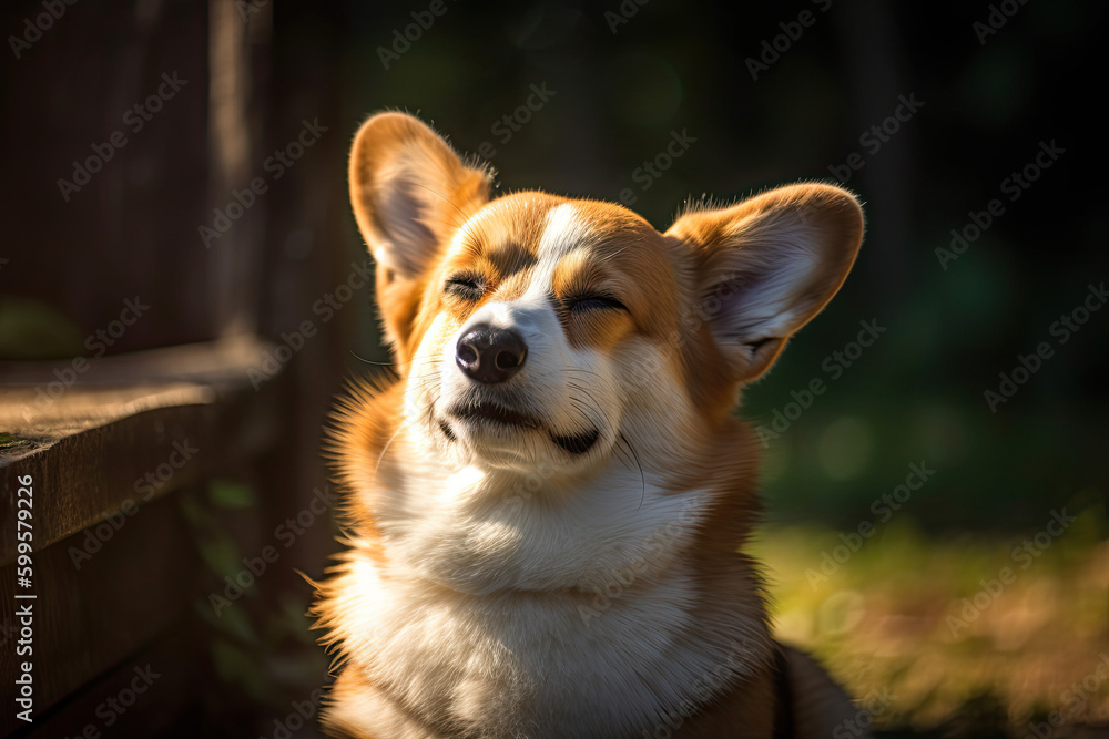 good morning corgi created with Generative AI technology good morning corgi created with Generative AI technology