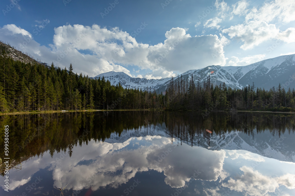 mirror lake in the mountains mirror lake in the mountains