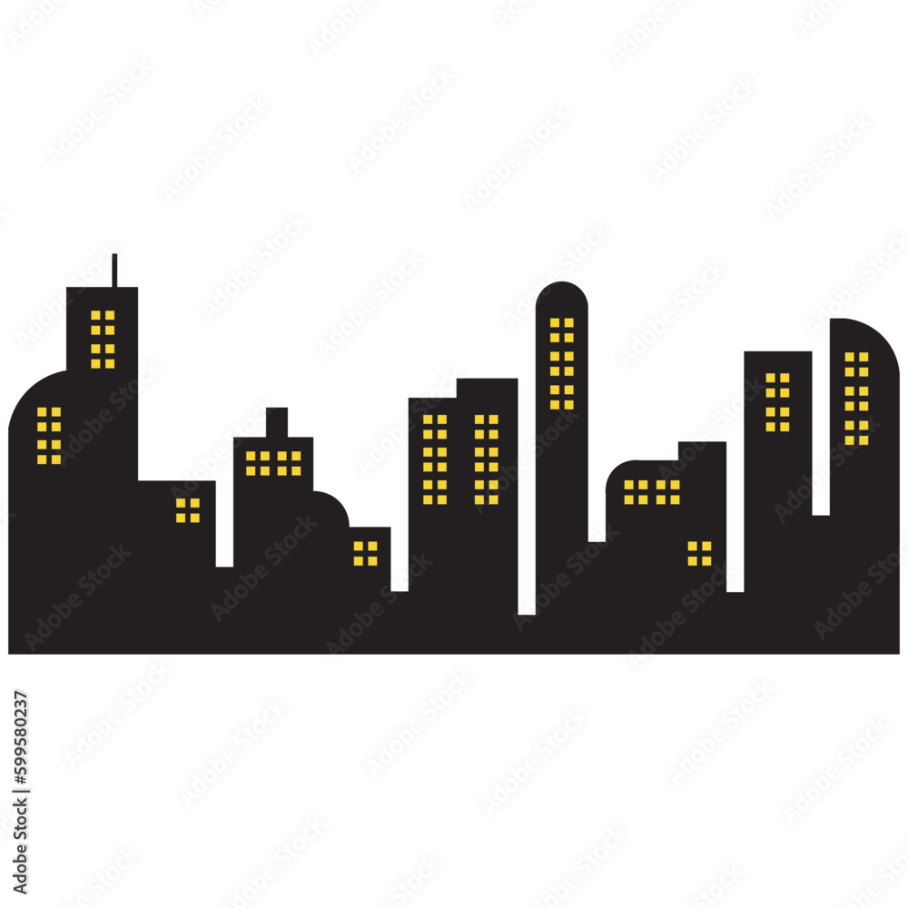 Obraz premium City Building Silhouette