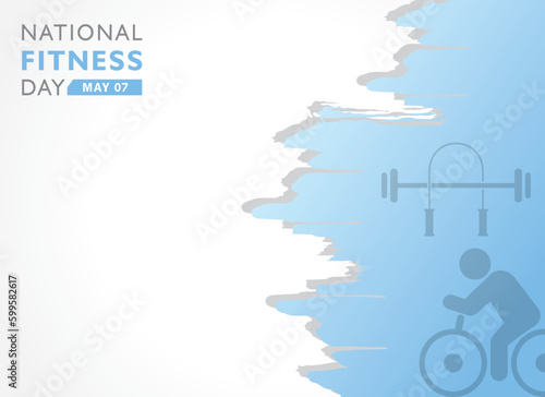 Vector Illustration for National Fitness Day celebrates on 7th may ,