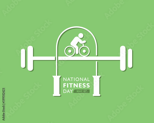 Vector Illustration for National Fitness Day celebrates on 7th may ,