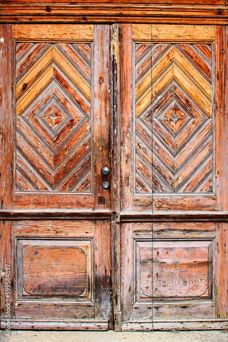 old wooden door