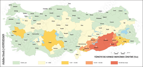 Turkiye Red Lentil Production Map, Geography Lesson, Türkiye agriculture, Red Lentil, Turkiye Map,