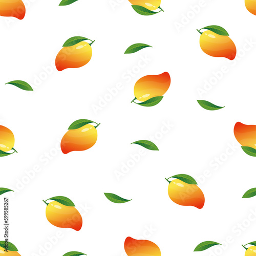 simple mango fruit seamless pattern design
