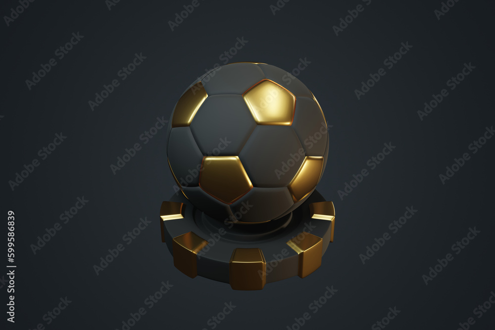 Obraz premium Casino roulette, cards and poker chip on a dark background. 3d rendering illustration