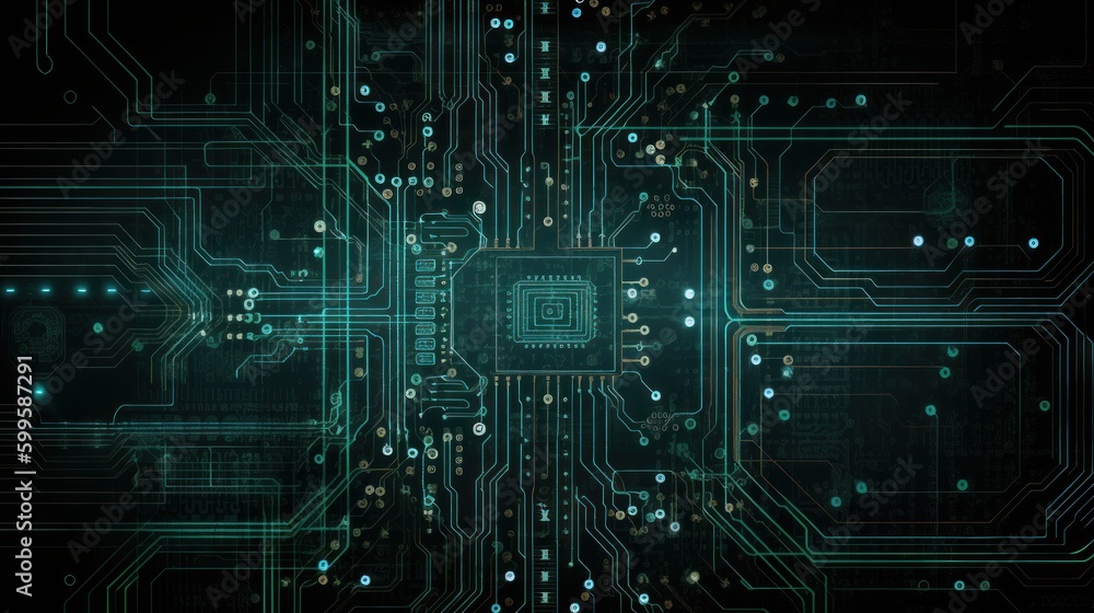 Electronic circuit diagram technology background. AI generated. Electronic circuit diagram technology background. AI generated.