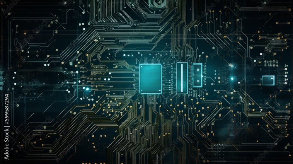 Electronic circuit diagram technology background. AI generated. Electronic circuit diagram technology background. AI generated.