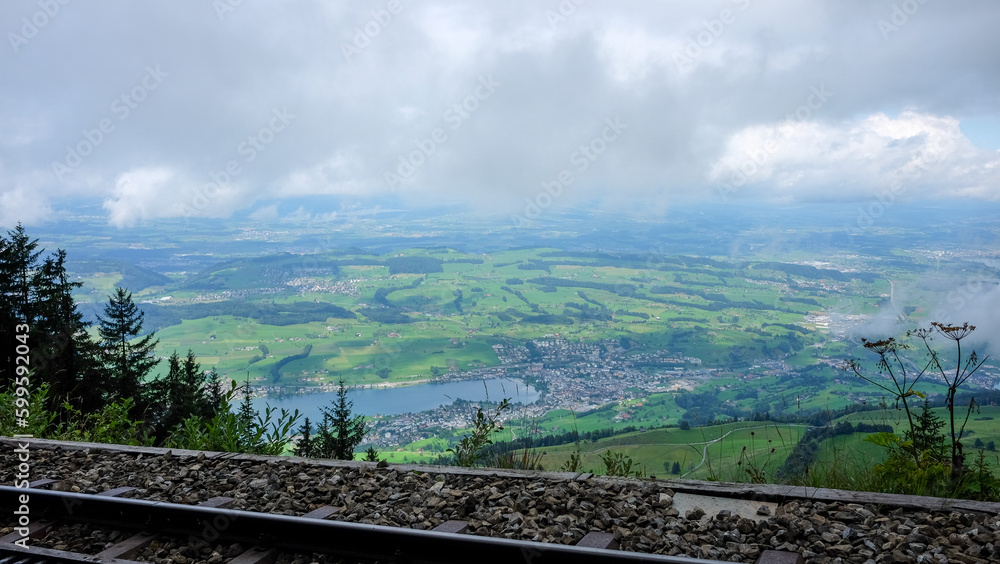 Beautiful nature view of Rigi mountain in Switzerland Beautiful nature view of Rigi mountain in Switzerland
