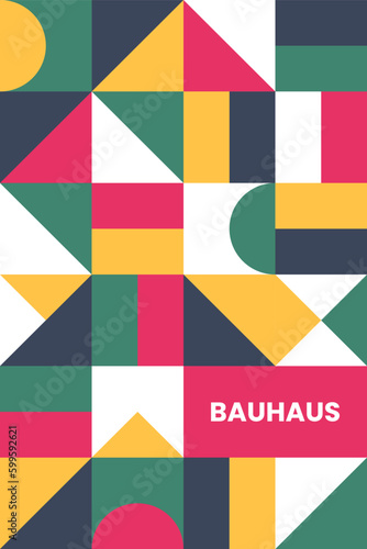 Abstract bauhaus elements shapes for use as banner or poster