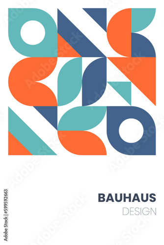 Abstract bauhaus elements shapes for use as banner or poster