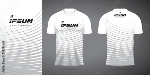 white gray jersey sport uniform shirt design template