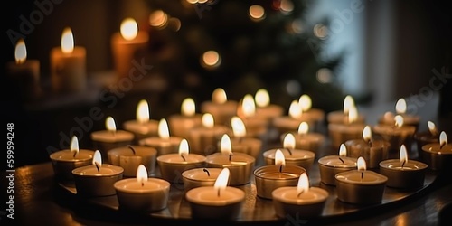 Miniature candles are often used as decoration, generative AI