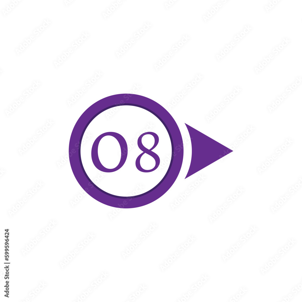 Vector illustration of circle arrow number bullet points from one to twelve Vector illustration of circle arrow number bullet points from one to twelve