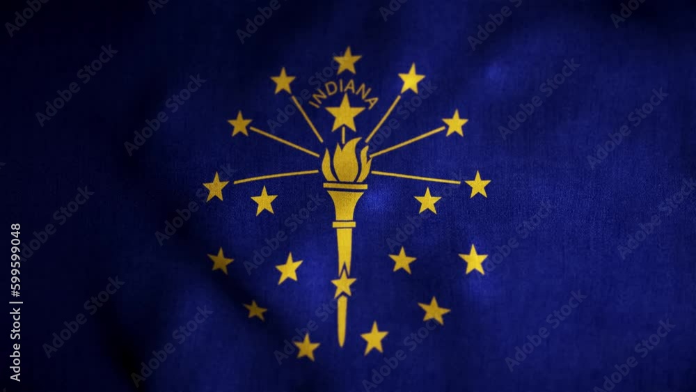 Indiana Looped Flag Indiana Looped Flag