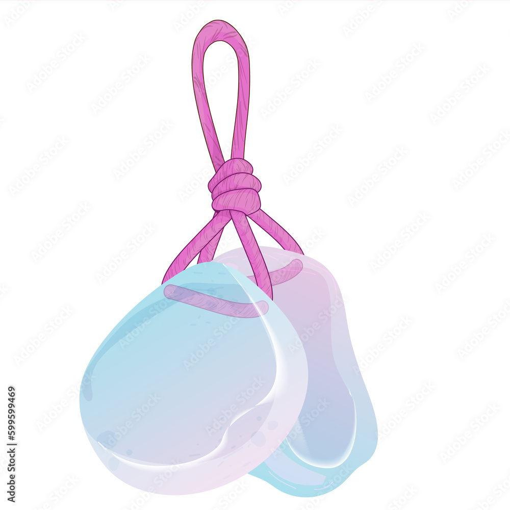 Tied Crystals with a Pink Rope Knot. Healing Transparent Quartz. Blue Gradient Transparent Bright Gemstone. The Magic Stone
Tied Crystals with a Pink Rope Knot. Healing Transparent Quartz. Blue Gradient Transparent Bright Gemstone. The Magic Stone