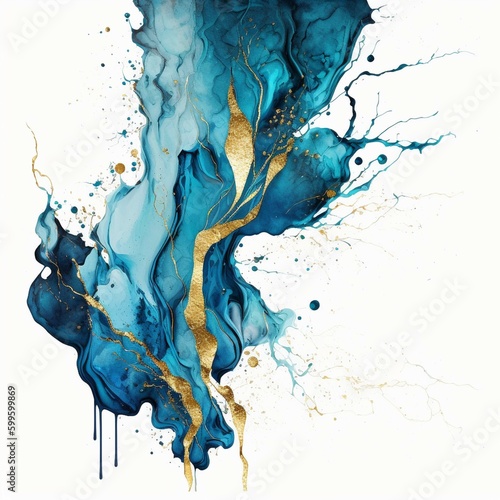 Artistic Watercolor Background with Abstract Design