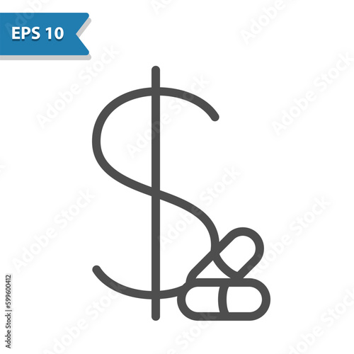 Health Care Cost Icon. Health Insurance