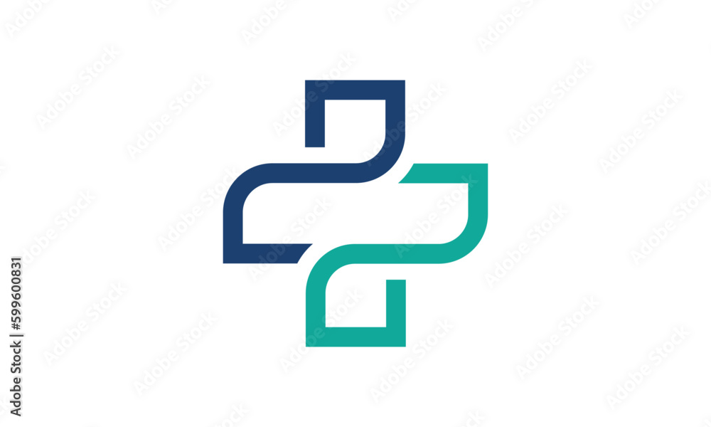 Fototapeta premium Medical logo, cross logo, medical center logo, health symbols