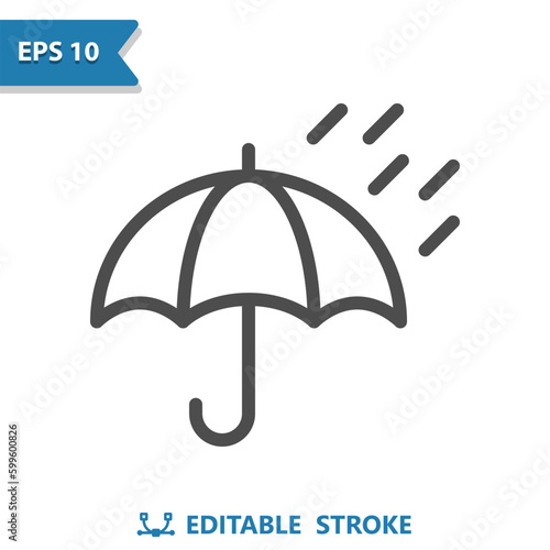 Umbrella, Rain Icon. Raining, Weather, Raindrop, Droplet