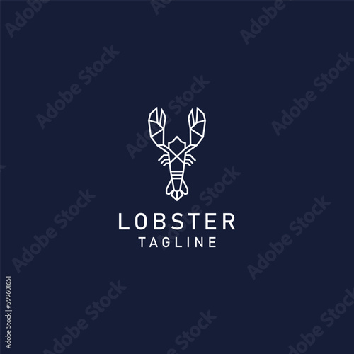 Lobster logo design icon vector