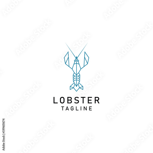 Lobster logo design icon vector