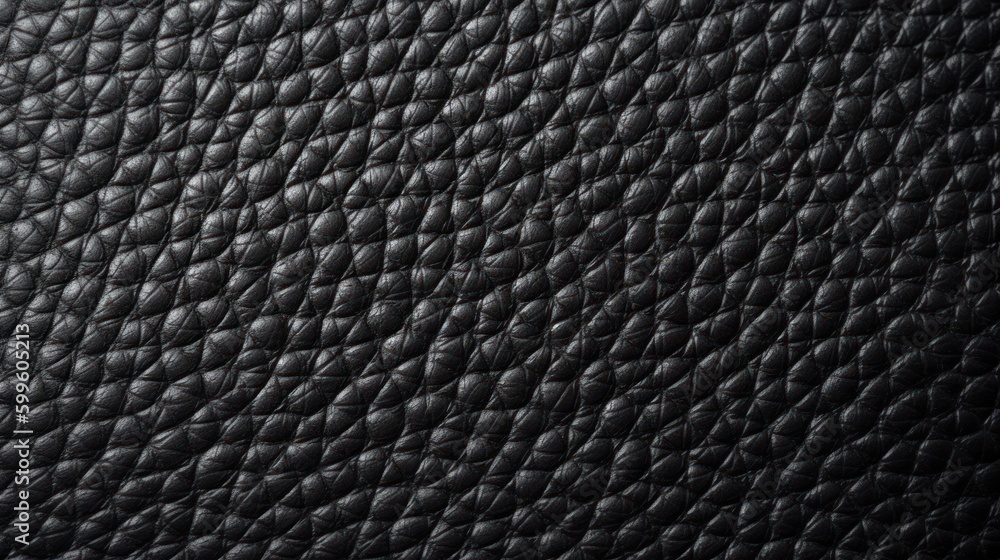 Black leather texture background. Generative AI. Black leather texture background. Generative AI.